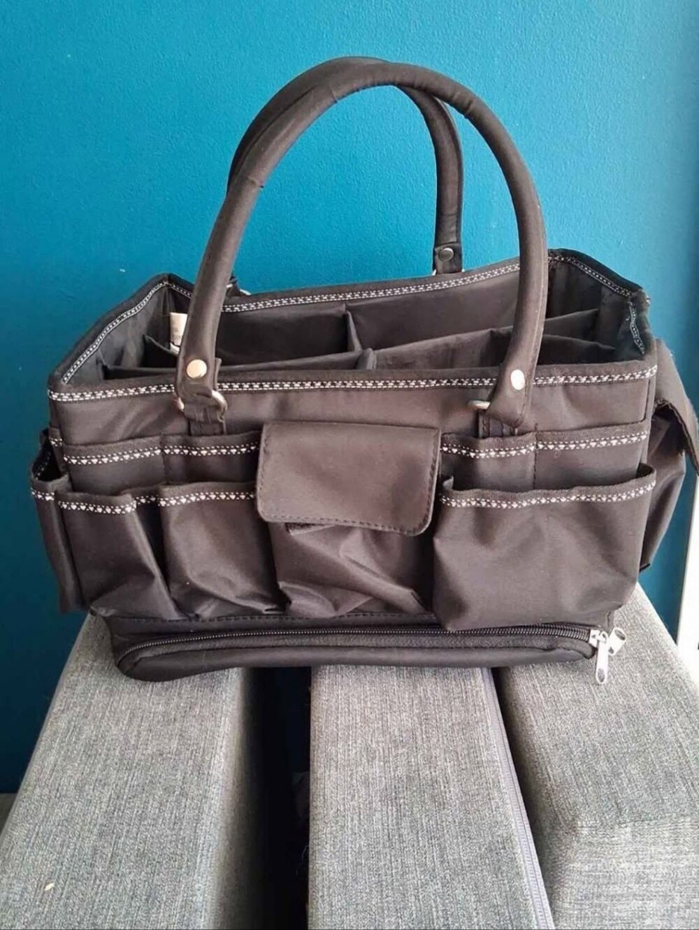 Black Utility Organizer Bag Craft Caddy